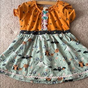 Matilda Jane Halloween Themed Dress with Orange and Green